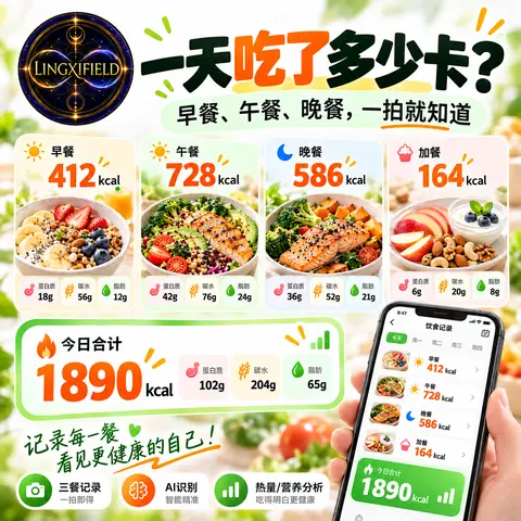 灵犀场卡路里与食物热量识别场景 1