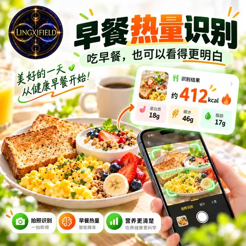 灵犀场卡路里与食物热量识别场景 3