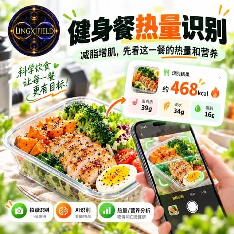 灵犀场卡路里与食物热量识别场景 4