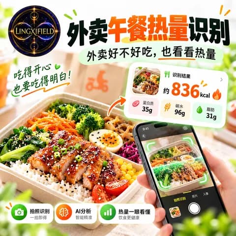 灵犀场卡路里与食物热量识别场景 6