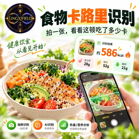 灵犀场卡路里与食物热量识别场景 9